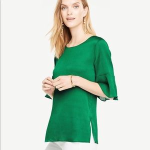 Ann Taylor Flounce Sleeve Top
